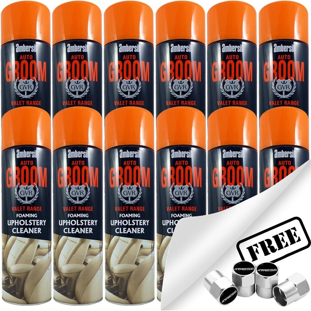 Ambersil Auto Groom Foaming Upholstery Cleaner - 500ml Aerosol for