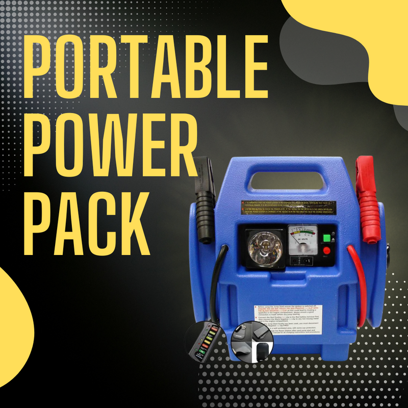 Portable Power Pack with Jump Starter and Air Compressor