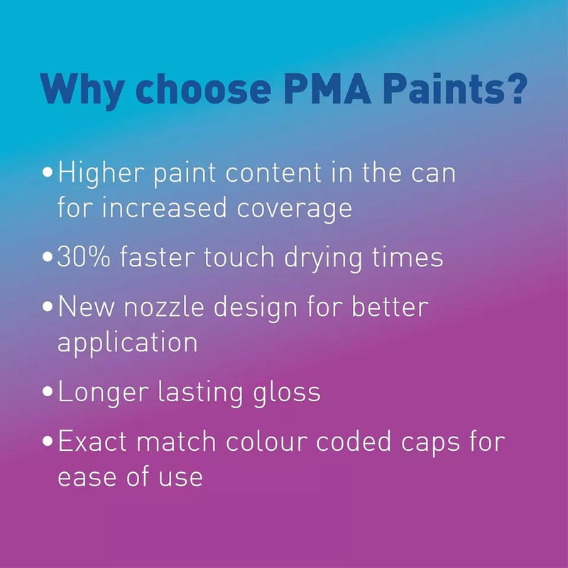 6x PMA Professional MATT BLACK Spray Paint 500ml Cans Fast Drying +Caps