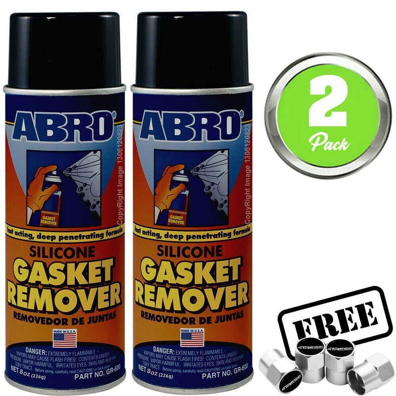 2x Silicone Sealant Gasket Remover Metal Fast Acting Clears Residue + Caps