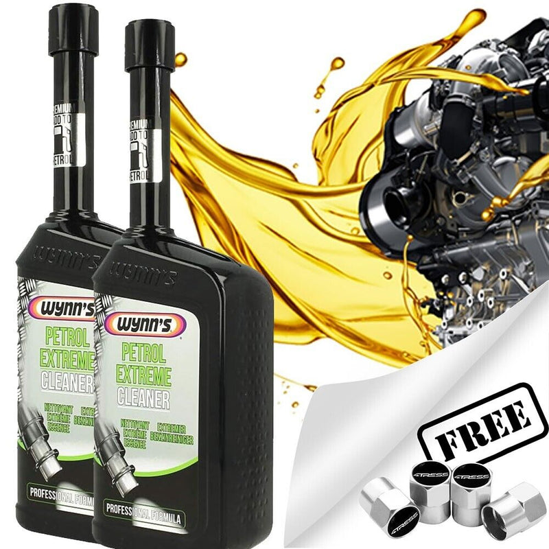 2x Wynns Car Petrol Hybrid Engine Fuel Injector & EGR System Extreme Cleaner +Caps