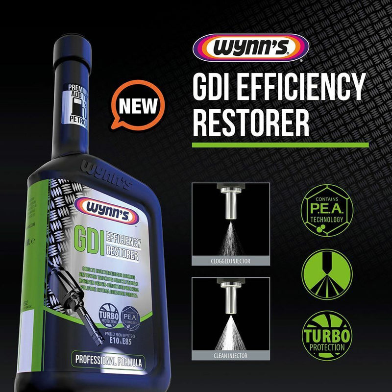 2 x Wynns Petrol & Hybrid Engine GDI Efficiency Restorer Injector Cleaner +Caps