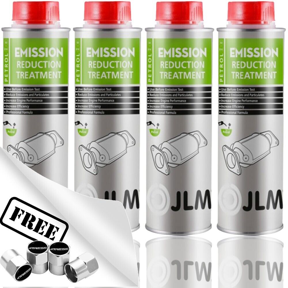 4x JLM Car Petrol Engine Catalytic Exhaust Emissions Cleaner Treatment +Caps