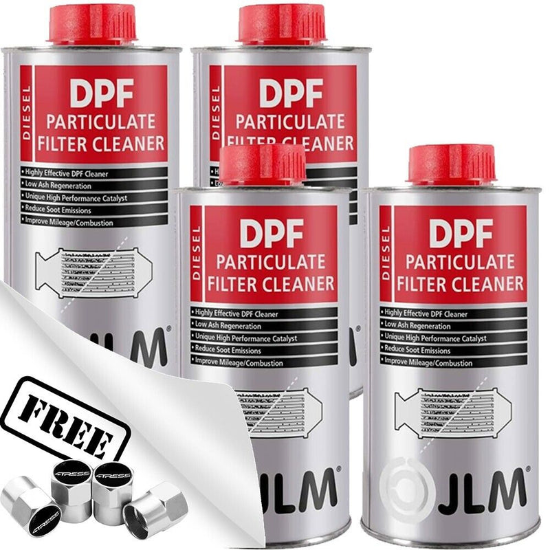 4 x JLM Car Van DPF Diesel Engine Particulate Filter Cleaner Fluid 375ml +Caps