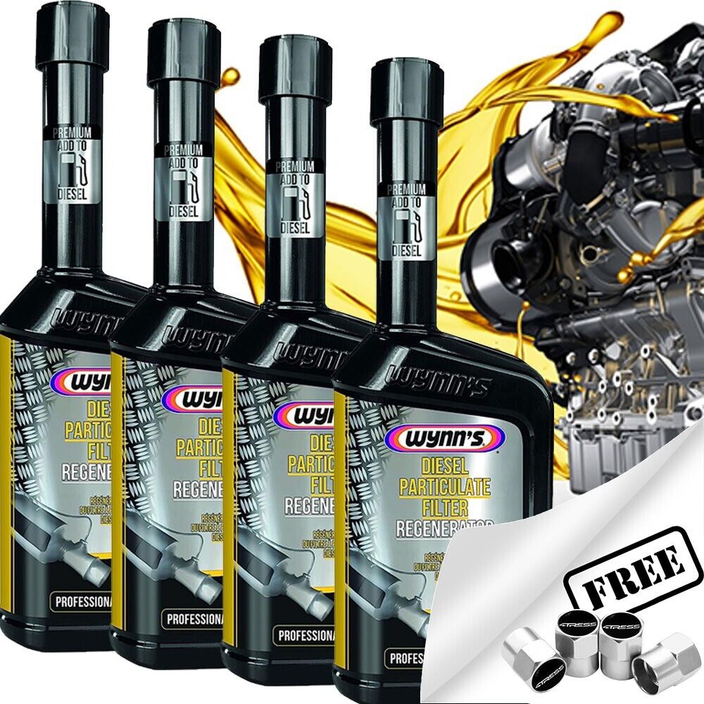 4x Wynns Car Diesel Engine DPF Diesel Particulate Filter Regenerator Cleaner +Caps