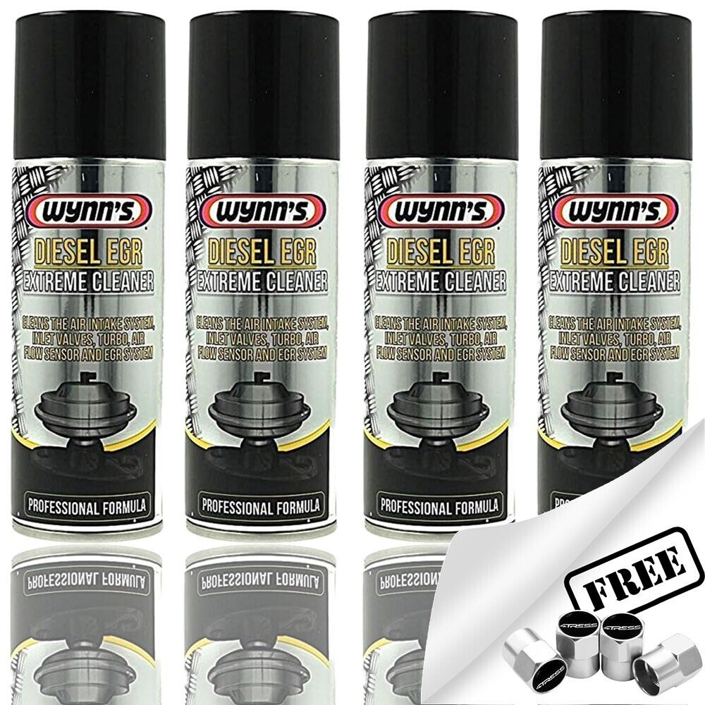 4x Wynns Car Diesel Engine Turbo, Air Flow Sensor, EGR Extreme Cleaner +Caps