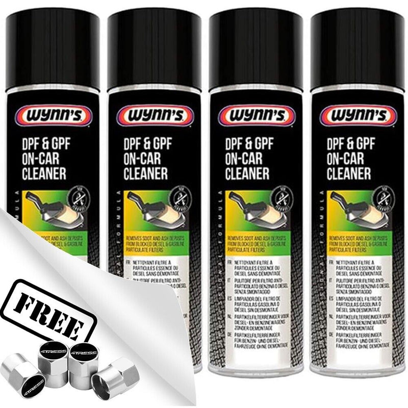 4x Wynns DPF GPF Petrol Diesel Engine Particulate Filter Cleaner Spray +Caps