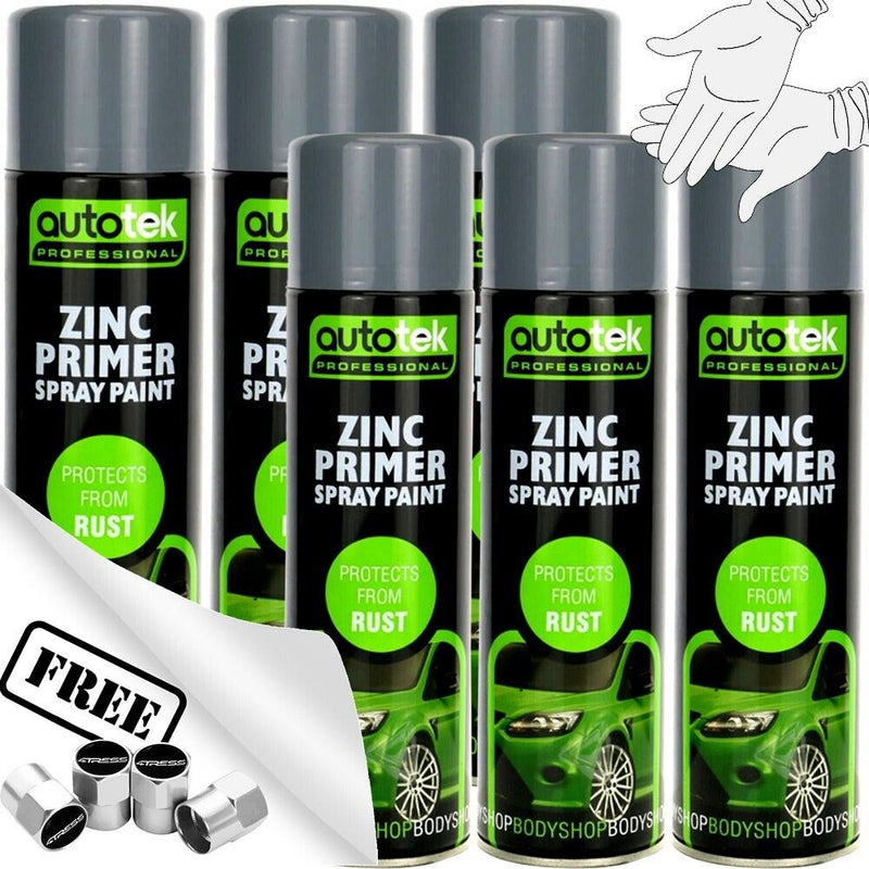 Autotek Zinc Primer Spray Paint 4Cans