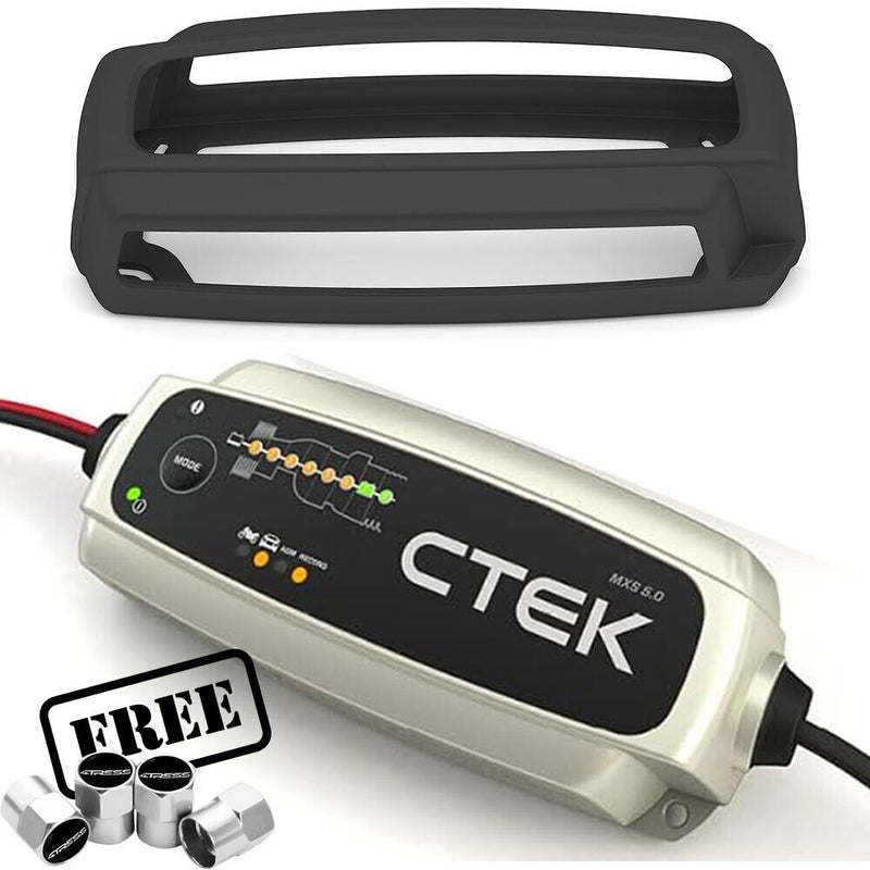 CTEK MXS 5.0 12v Car Bike Van Smart Automatic Battery Charger +Bumper +Caps