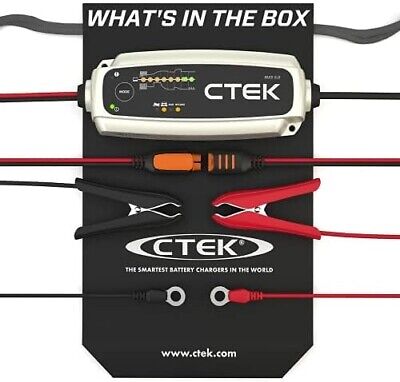 CTEK MXS 5.0 12v Car Bike Van Smart Automatic Battery Charger +Bumper +Caps