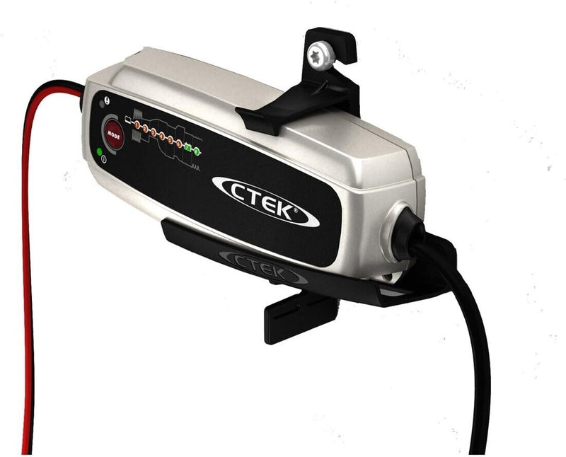 CTEK MXS 5.0 12v Car Bike Smart Automatic Battery Charger +Mounting Bracket +Caps