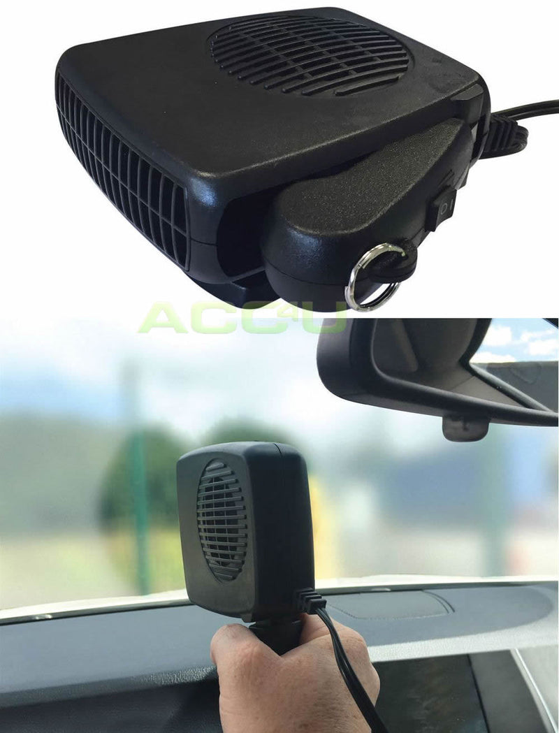 12v Portable Fold Out Handle Car Heater Windscreen Demister Defroster +Caps