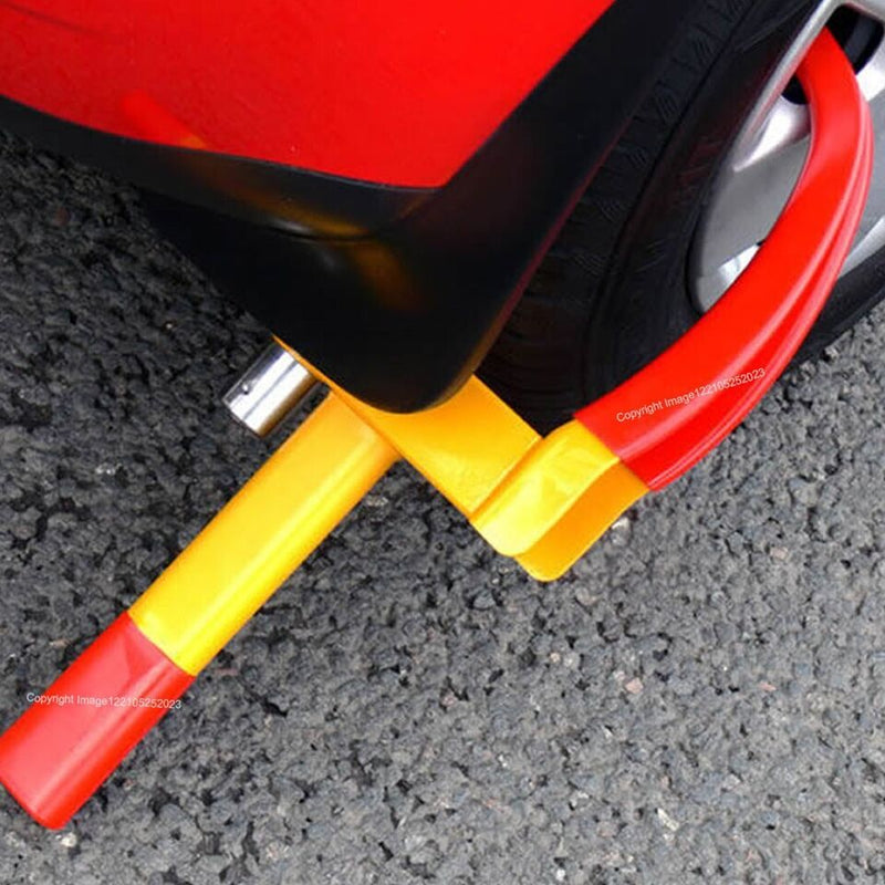 Car Steering Wheel Lock Baseball Bat Style + Wheel Clamp Security +Caps