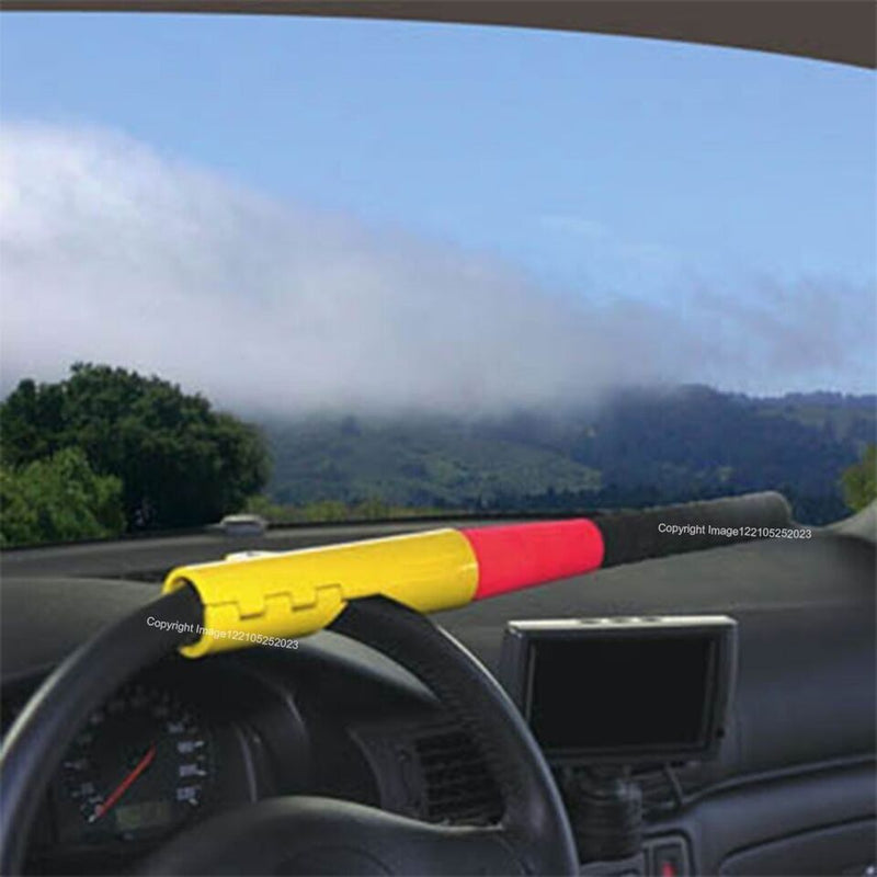 Car Steering Wheel Lock Baseball Bat Style + Wheel Clamp Security +Caps