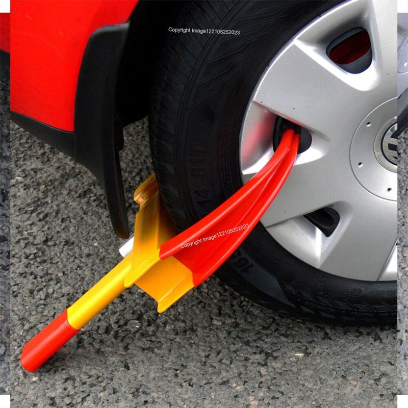 Car Steering Wheel Lock Baseball Bat Style + Wheel Clamp Security +Caps