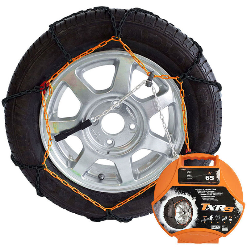 Car Tyre Snow Chains Anti Skid N65 14" 15" inch Mud Steel Chains + Tow Rope