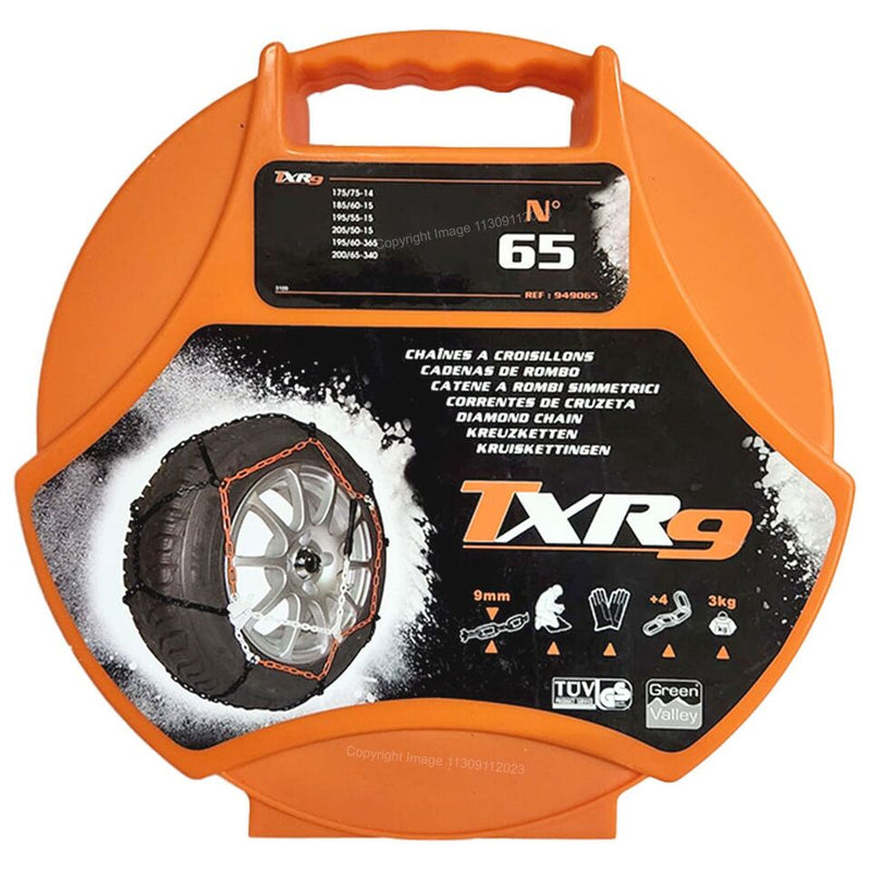 Car Tyre Snow Chains Anti Skid N65 14" 15" inch Mud Steel Chains + Tow Rope