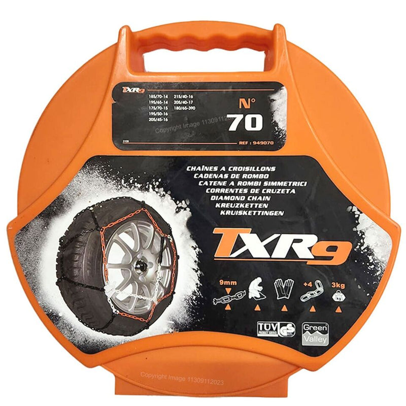 Car Tyre Snow Chains Anti Skid N70 14" 15" 16" 17" Mud Steel Chains + Tow Rope✅