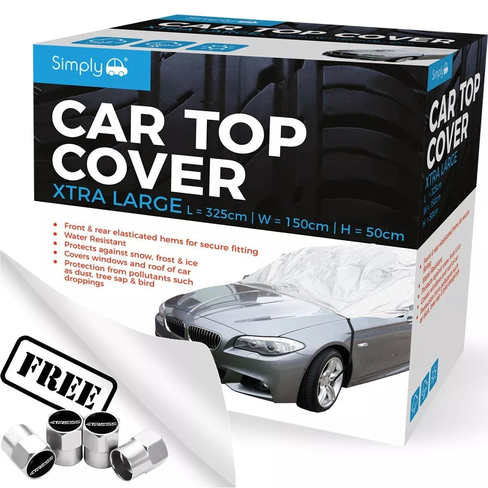 Simply Water Rain UV Sun Frost Resistant Fully Breathable Car Top Cover CTC4 +Caps