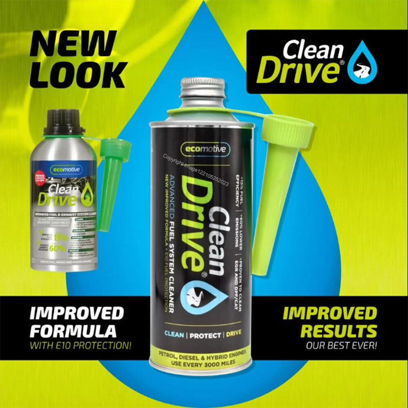 Clean Drive Car Petrol Diesel Injector EGR and DPF Lambda Sensors Cleaner +Gl +Caps