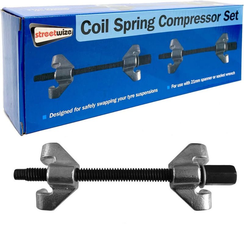 Coil Spring Compressor Set Heavy Duty Carbon Steel Tool For Car +Caps