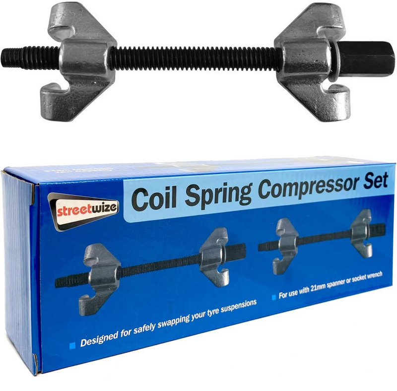 Coil Spring Compressor Set Heavy Duty Carbon Steel Tool For Car +Caps