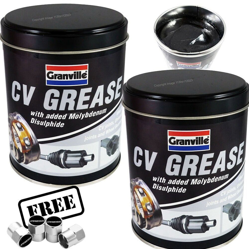 2x Granville CV GREASE Moly Lithium For Car CV Joints & Wheel Bearings 500g Tub + Caps