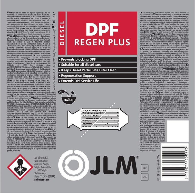 6x JLM DPF Regen Plus Diesel Cleaner Regeneration Support 250ml Spray Can + Caps