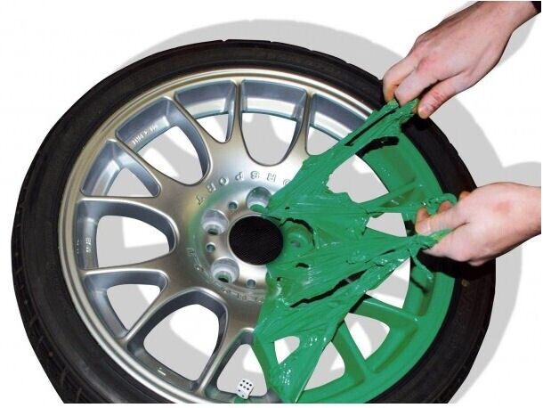 GREEN Alloy Wheels Peelable Plastic Spray Paint Film Coating Foliatec +Caps