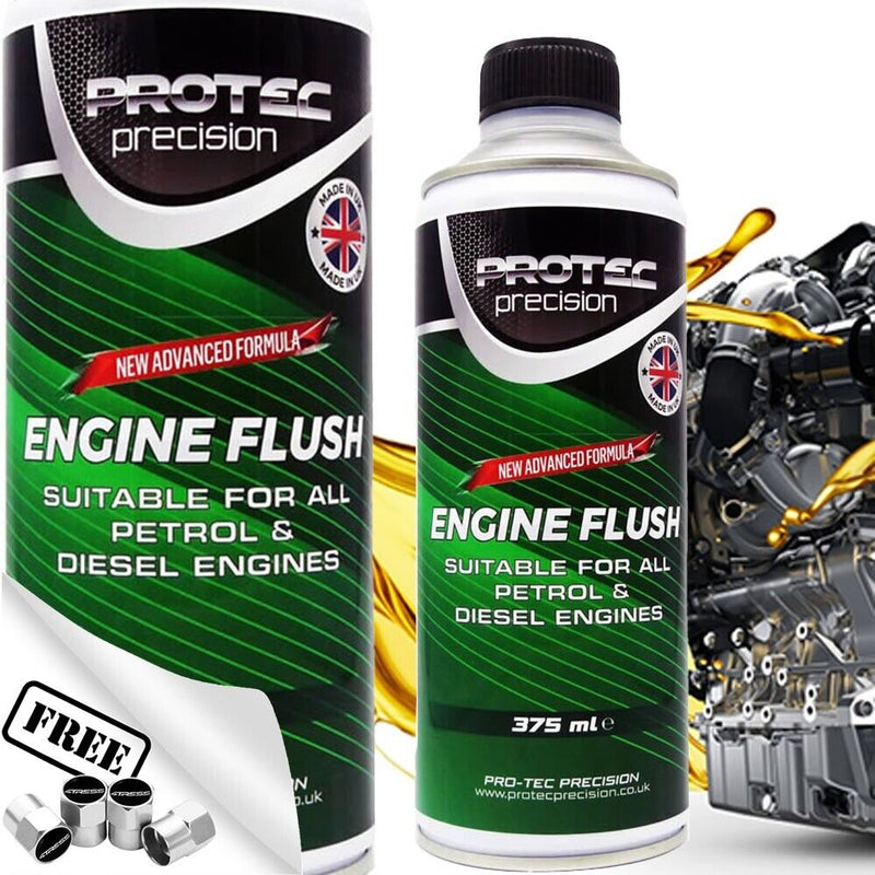 Protec Petrol Diesel Engine Flush Frees Sticking Valves Piston Rings +Caps