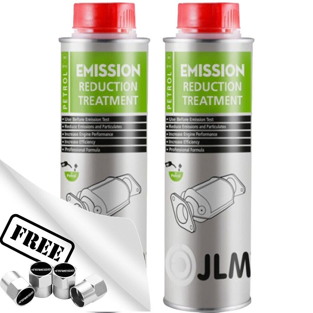 2x JLM Car Petrol Engine Catalytic Exhaust Emissions Cleaner Treatment +Caps