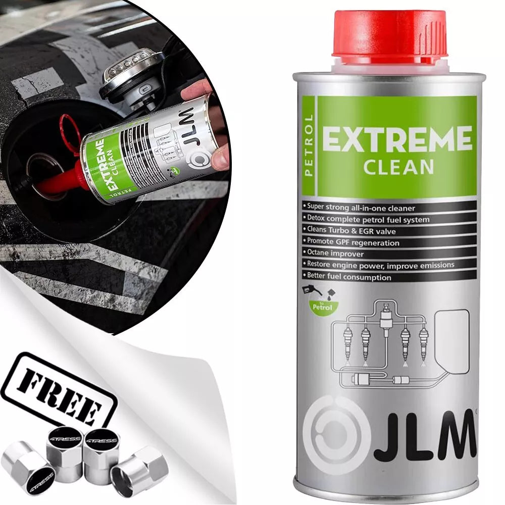 JLM Petrol Extreme Clean Car Turbo GPF EGR Fuel System Cleaner 500ml + Caps