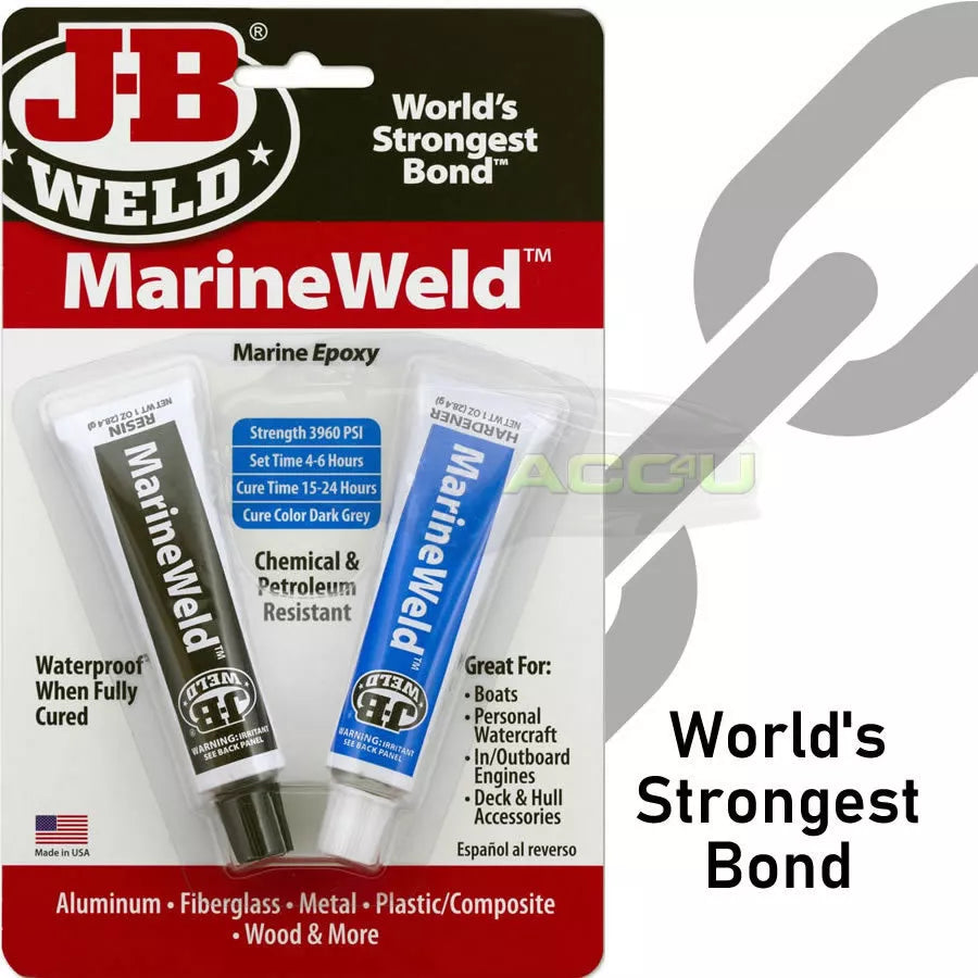 JB Weld Marine Weld Marine Boat Deck Hull Watercraft Waterproof Epoxy Glue