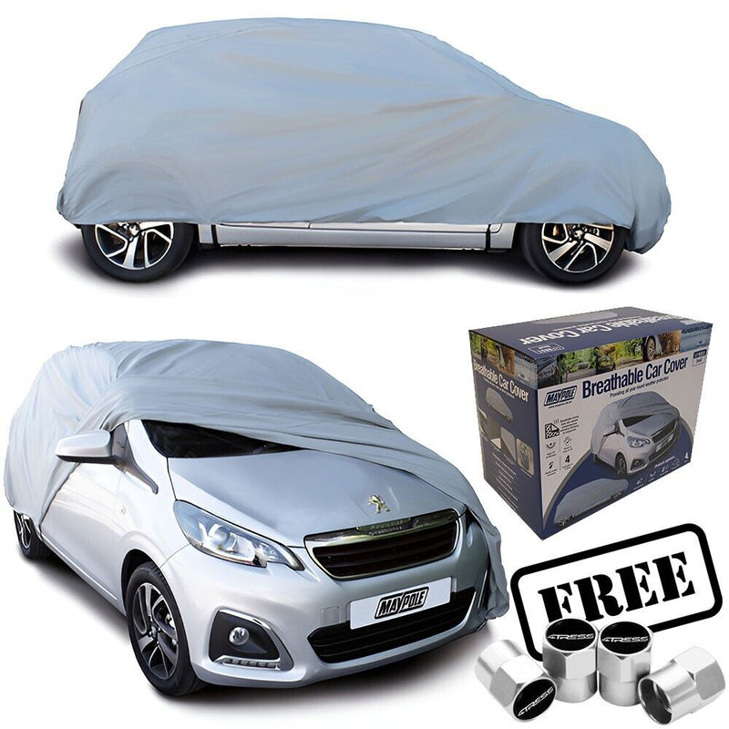 Maypole Car Full Cover Small Breathable Water Resistant Fabric Upto 13ft +Caps