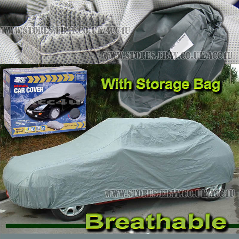 Maypole Car Full Cover Large Breathable Water Resistant Fabric 16ft + Caps