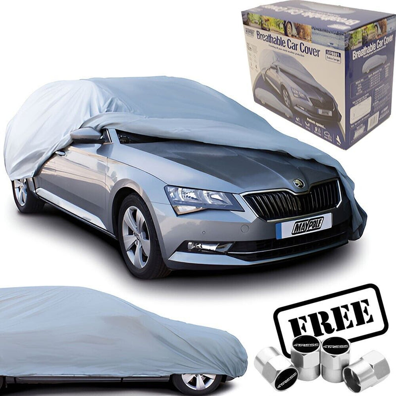 Maypole XL Car Full Cover Breathable Water Resistant Fabric UpTo 16ft + Caps