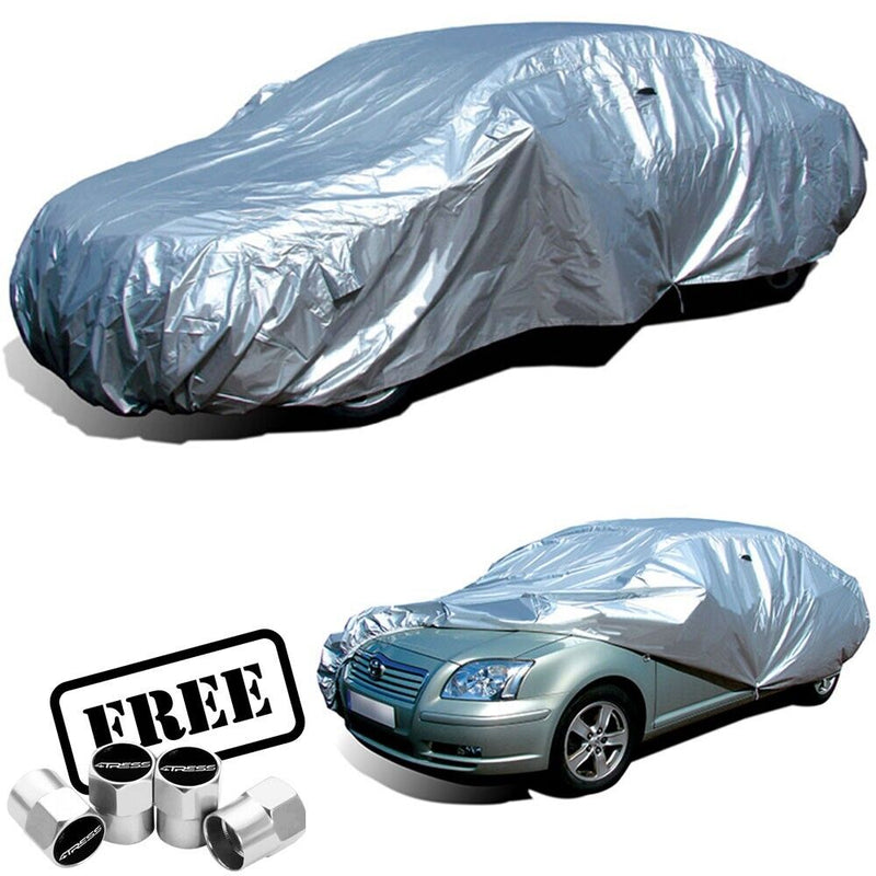 Maypole XL Full Car Cover Waterproof Premium Extra Large PU Coated Vent + Caps