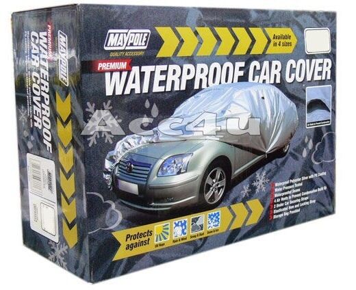 Maypole XL Full Car Cover Waterproof Premium Extra Large PU Coated Vent + Caps