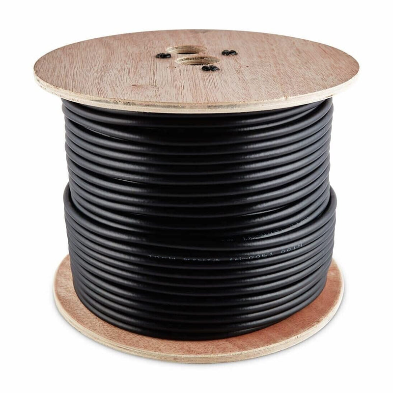 Black Mini 8 Coaxial Cable 50m Roll Drum 50 Ohm Low Loss CB Radio Coaxial Cable +Caps