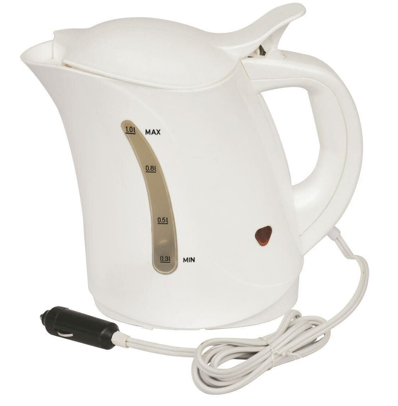 24v Portable Electric Travel Kettle For Camping Festival 1L Capacity +Caps