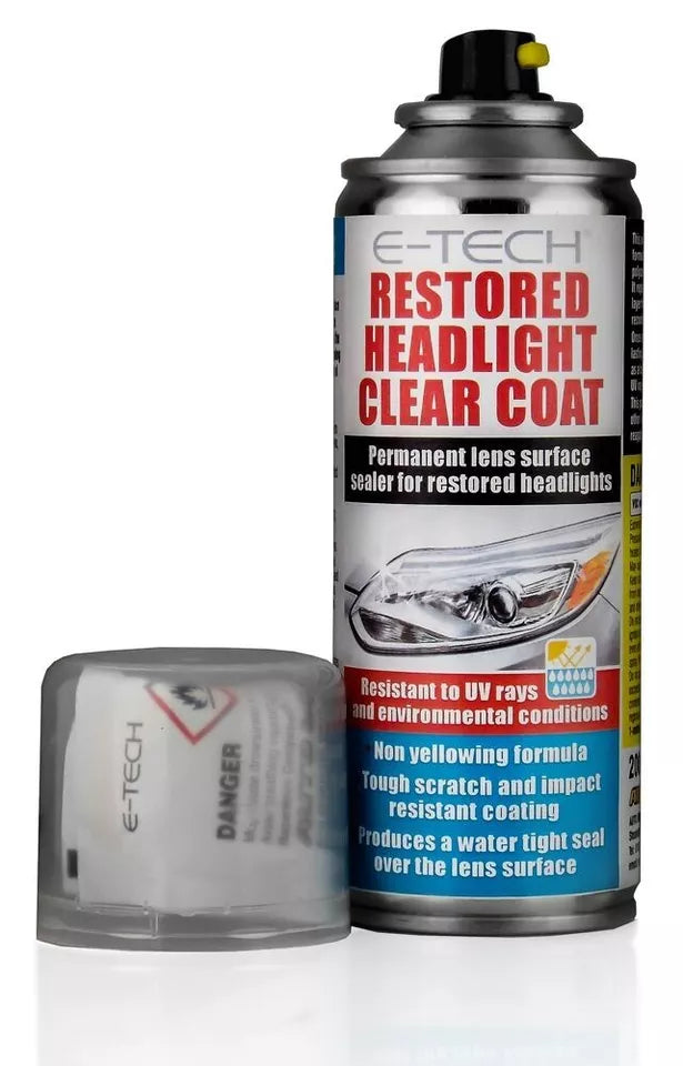 Restored Headlight Clear Coat 200ml + Headlight Restoration Compound 100ml +CP