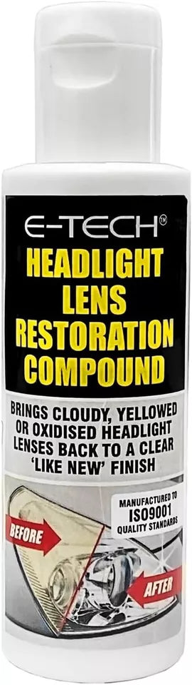 Restored Headlight Clear Coat 200ml + Headlight Restoration Compound 100ml +CP