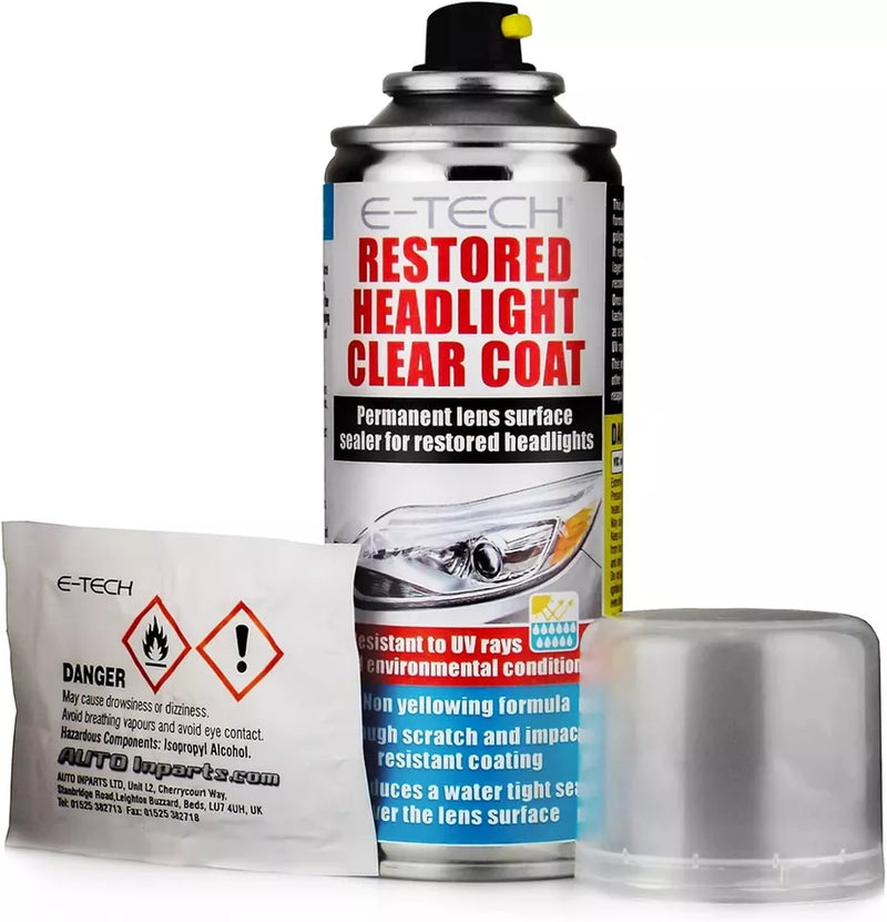 Restored Headlight Clear Coat 200ml + Headlight Restoration Compound 100ml +CP