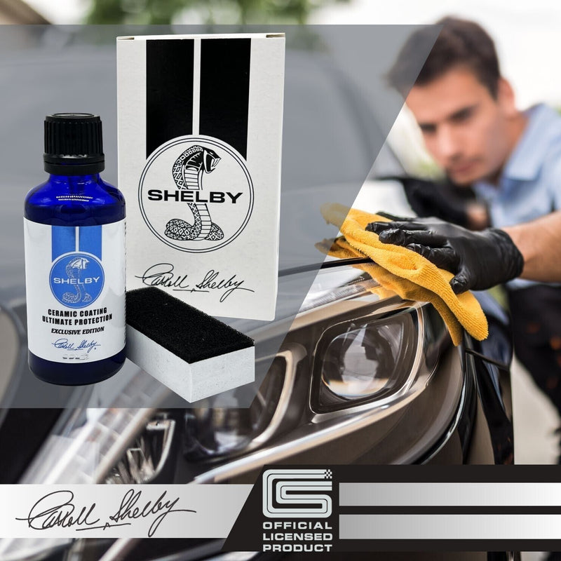 Official Shelby Cobra Car Ceramic Coat Coating Sealant Kit 50ml +Applicator Pad