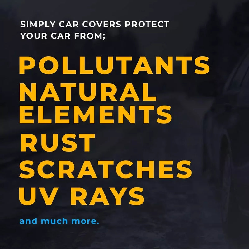 Simply Water Rain UV Sun Frost Resistant Fully Breathable Car Top Cover CTC4 +Caps