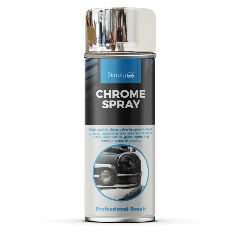 4 x Car Wheel Spray Paint CHROME Look Effect Professional 400ml Can + G + Caps