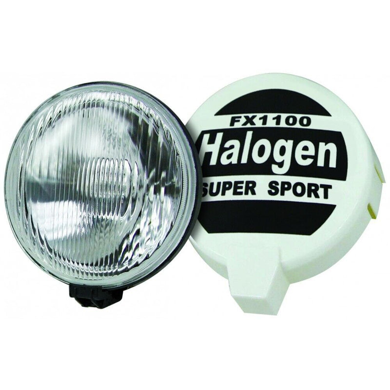 2x 12v Van Rally Sport Giant Round Driving Halogen Spot Lamps Lights +Covers +Caps