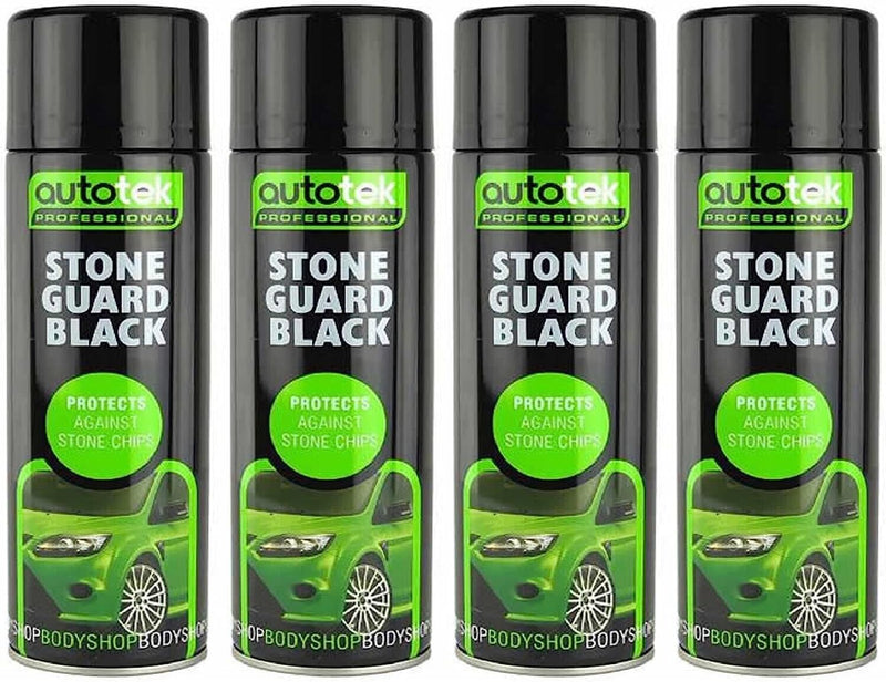 6 x Autotek STONE GUARD BLACK Spray Paint Car Body Chip Protection Bodyshop+G+C✅