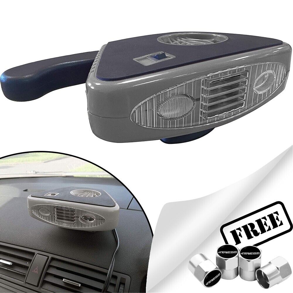 Streetwize 12v Portable Electric Car Heater Defroster Auto Heater Fan & Light +Caps