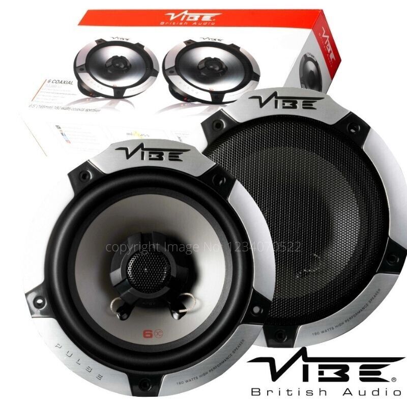 Vibe Audio Series 6.5" 360w Car Door Shelf Coaxial Speakers Set Pulse 6-V0 +Caps